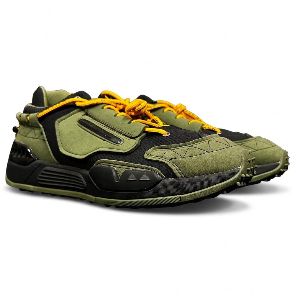 Polo Sport Ralph Lauren PS200 Suede Mesh Green Black Sneakers Men's 11.5 NWOT